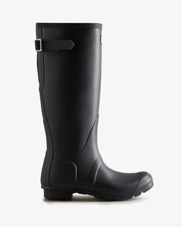 Hunter-Women's Tall Back Adjustable Rain Boots-Slate Grey