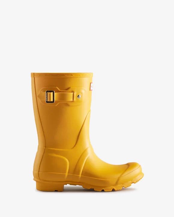 Hunter-Women's Original Short Rain Boots-Yellow