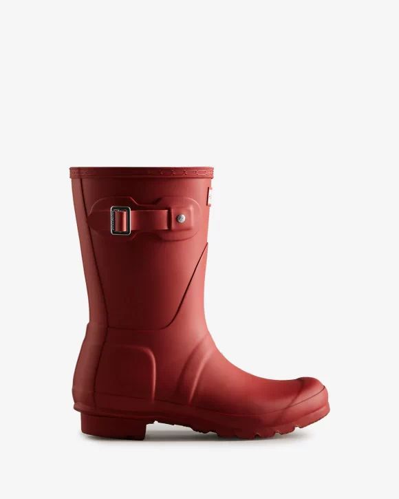Hunter-Women's Original Short Rain Boots-Military Red