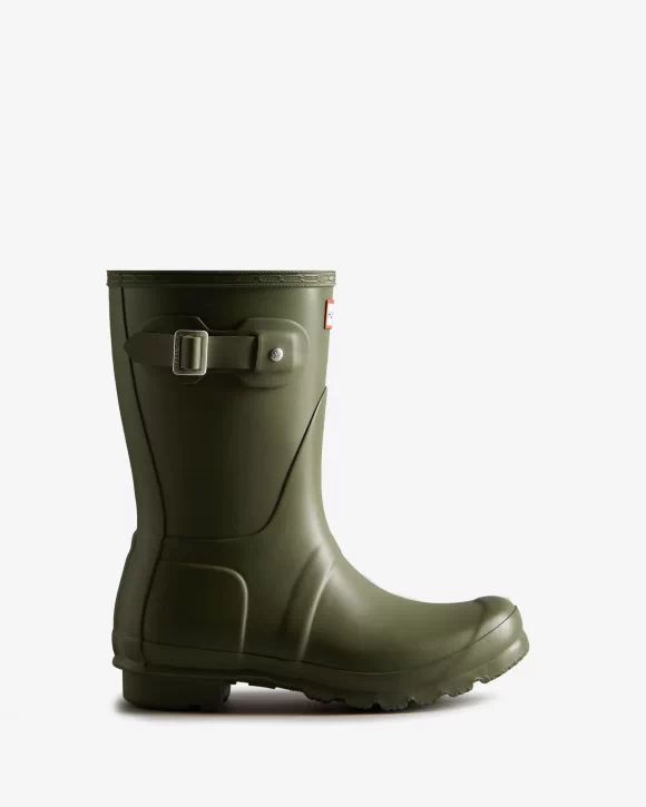 Hunter-Women's Original Short Rain Boots-Olive Leaf