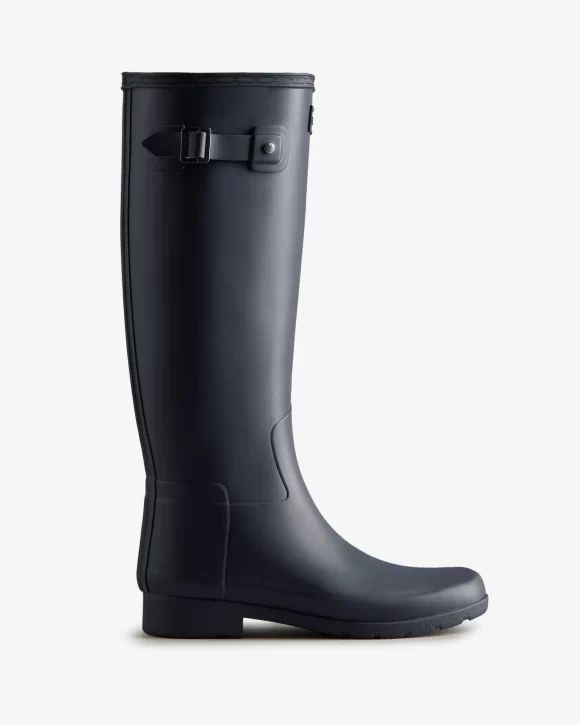 Hunter-Women's Refined Slim Fit Tall Rain Boots-Navy