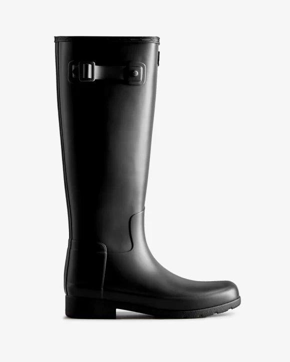 Hunter-Women's Refined Tall Rain Boots-Black