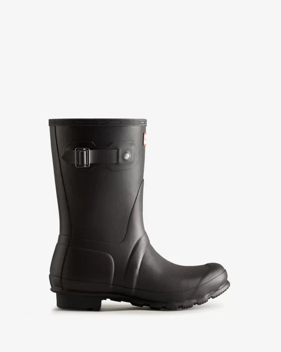Hunter-Women's Short Insulated Rain Boots-Black