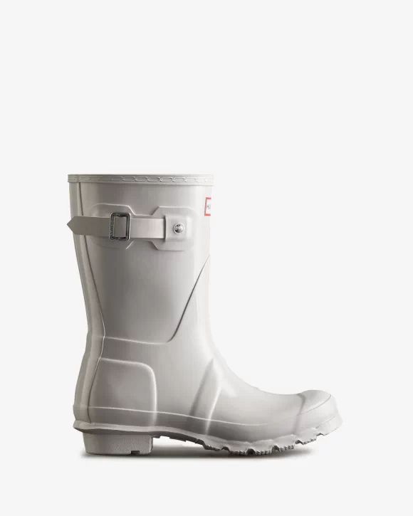 Hunter-Women's Original Short Gloss Rain Boots-White