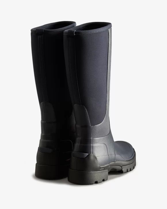Hunter-Women's Balmoral Field Hybrid Tall Rain Boots-Navy