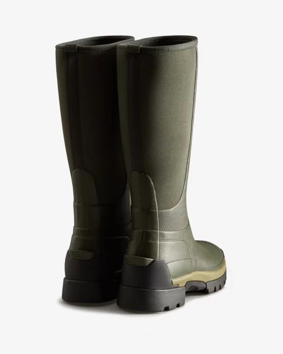 Hunter-Women's Balmoral Field Hybrid Tall Rain Boots-Dark Olive