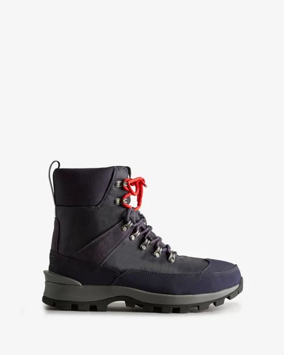 Hunter-Men's Insulated Recycled Polyester Commando Boots-Navy/Blue Mineral