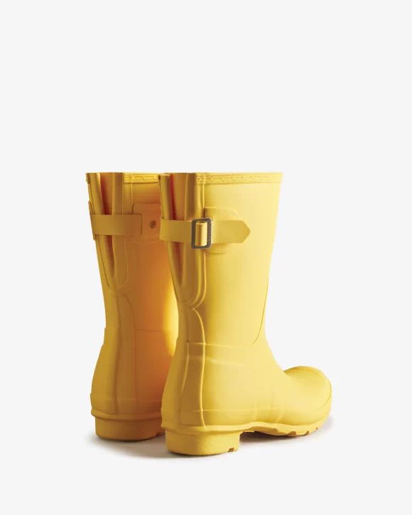 Hunter-Women's Short Back Adjustable Rain Boots-Primrose Yellow - Click Image to Close