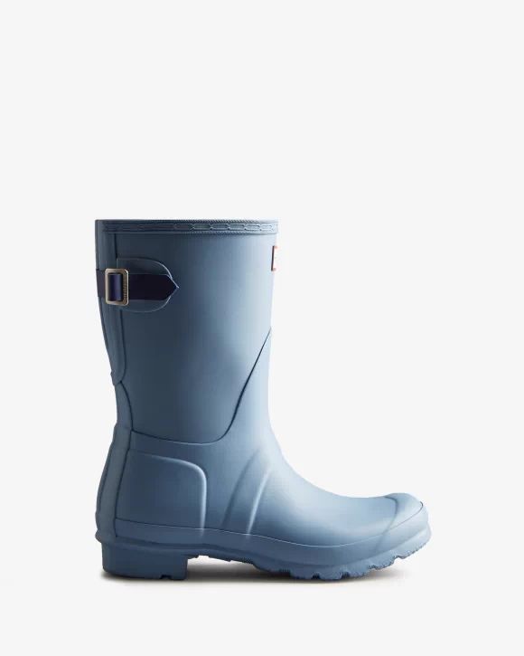 Hunter-Women's Short Back Adjustable Rain Boots-Bouvet Blue/Balder Blue