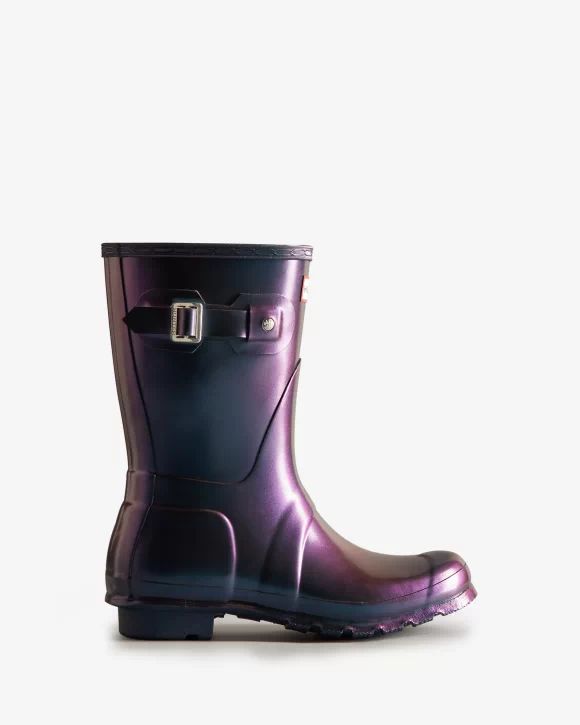 Hunter-Women's Nebula Short Rain Boots-Stornoway Blue