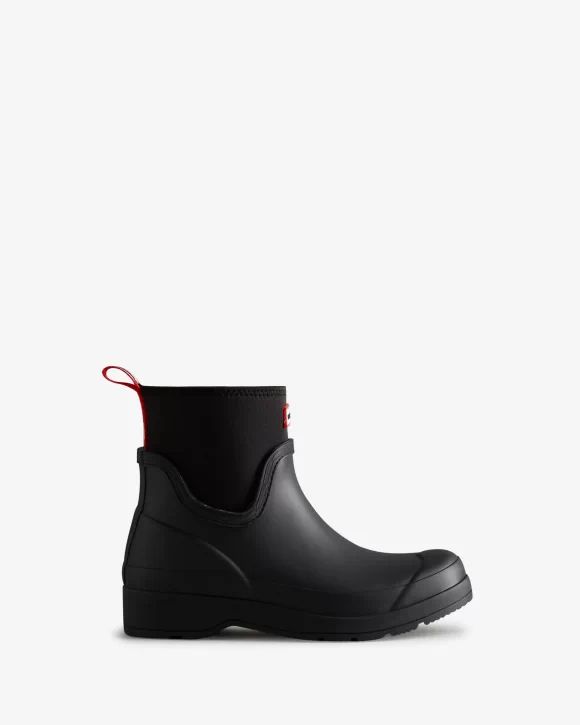 Hunter-Women's Play Short Neoprene Rain Boots-Black