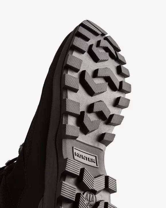 Hunter-Men's Explorer Insulated Lace-Up Commando Boots-Black