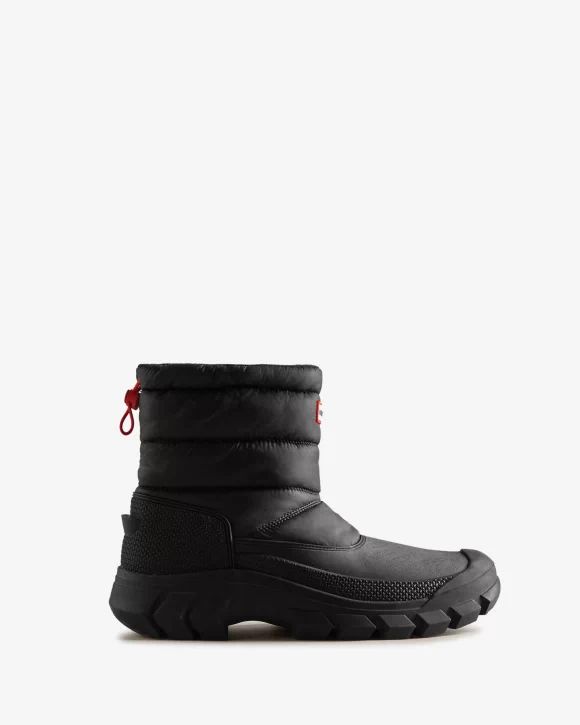 Hunter-Men's Intrepid Insulated Short Snow Boots-Black