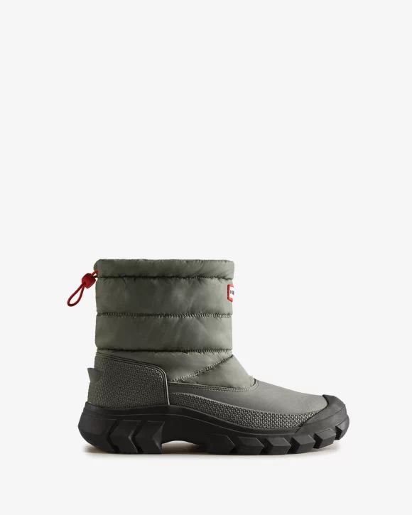 Hunter-Men's Intrepid Insulated Short Snow Boots-Urban Grey/Black