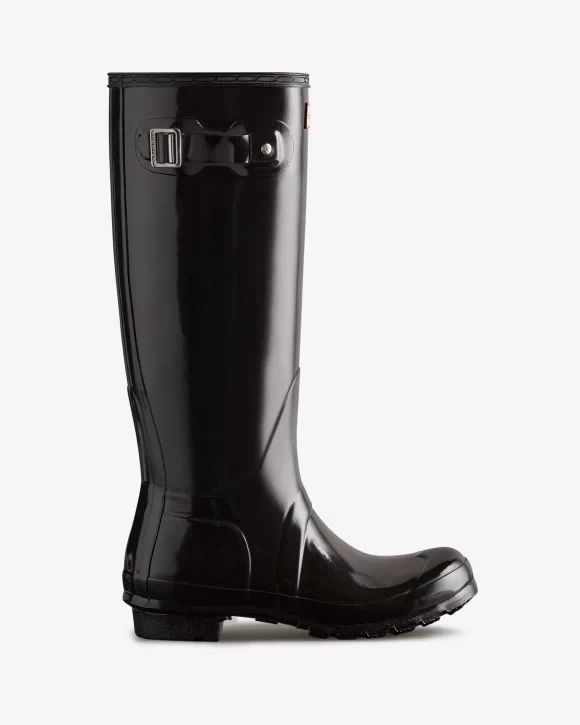 Hunter-Women's Original Tall Gloss Rain Boots-Black