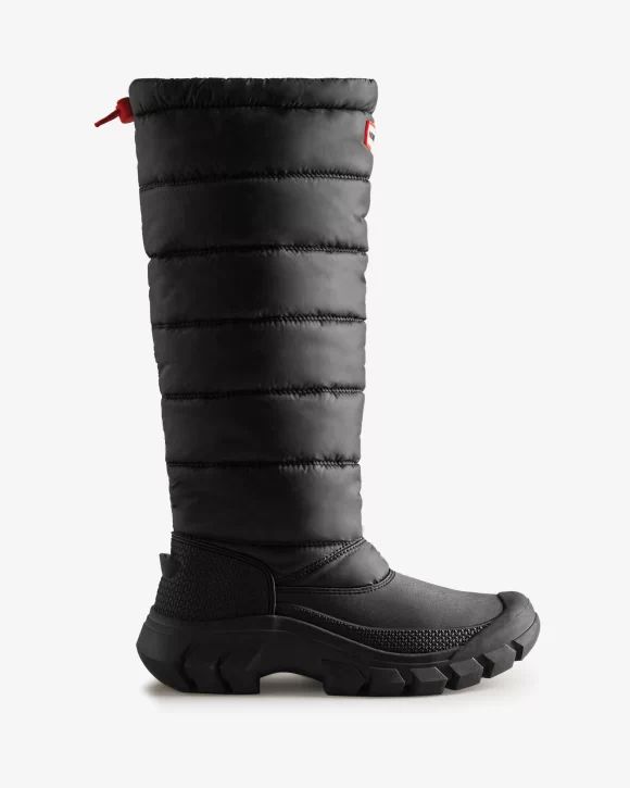 Hunter-Women's Intrepid Insulated Tall Snow Boots-Black