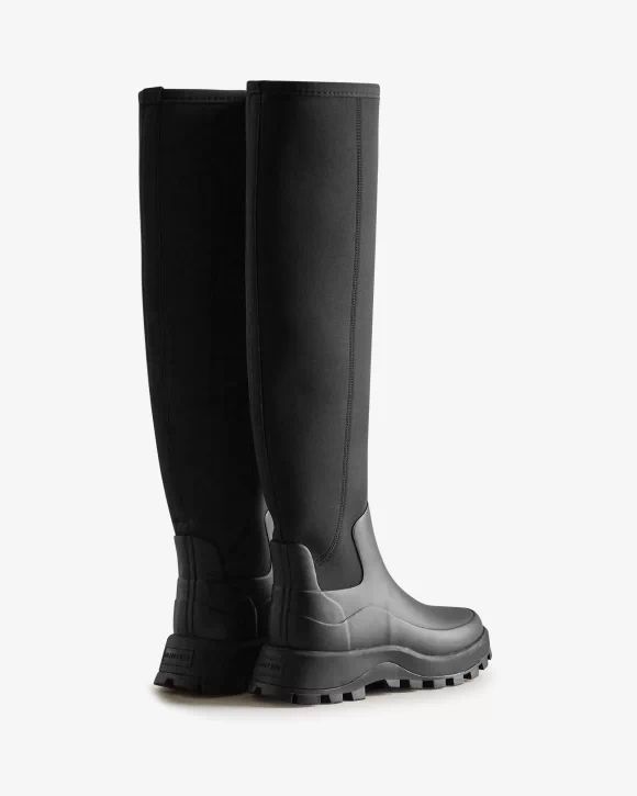 Hunter-Women's City Explorer Tall Neoprene Boots-Black - Click Image to Close