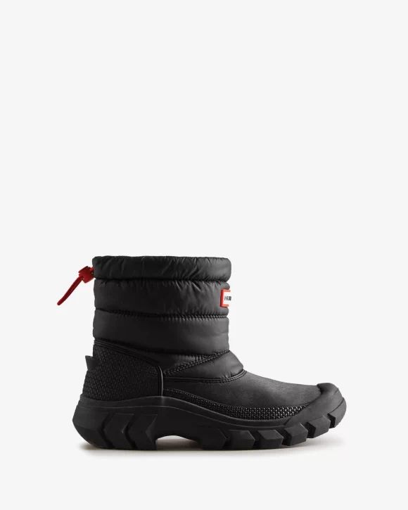 Hunter-Women's Intrepid Insulated Short Snow Boots-Black